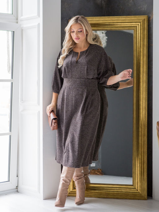 Платье 1360 коричневый - Novita фото 12