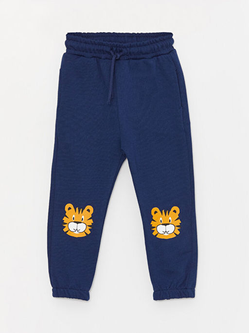 Beli Lastikli Bask?l? Erkek Bebek Jogger E?ofman Alt