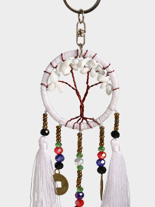 Брелок ловец снов «Древо», 19 см, белый