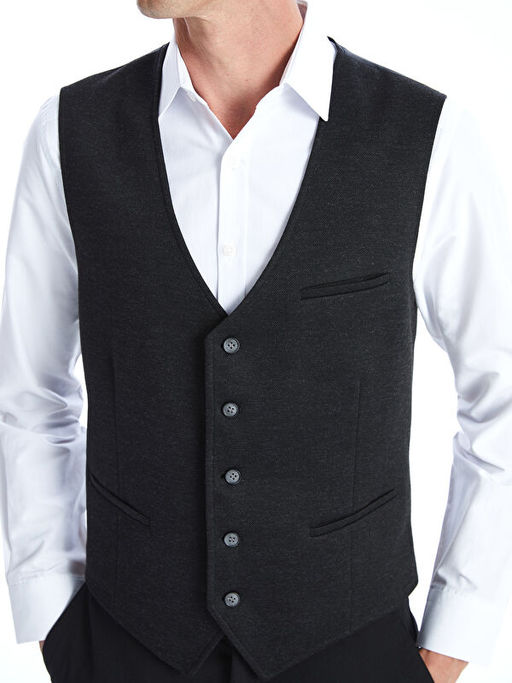 Dar Kal?p Erkek Klasik Yelek