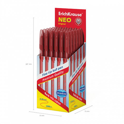 Цена за 50 шт. Ручка шариковая ErichKrause Neo® Stick Original 0.7, Super Glide Technology, цвет чернил черный (в коробке по 50 шт.)  фото 15
