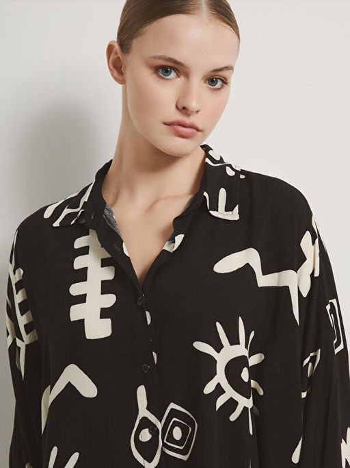 Desenli Shally Kad?n G?mlek