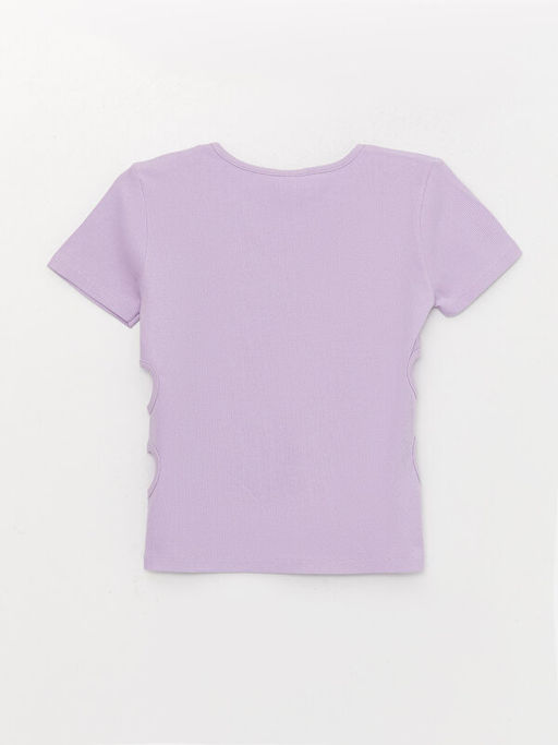 Bisiklet Yaka K?sa Kollu K?z ?ocuk Ti??rt - Waikiki фото 2