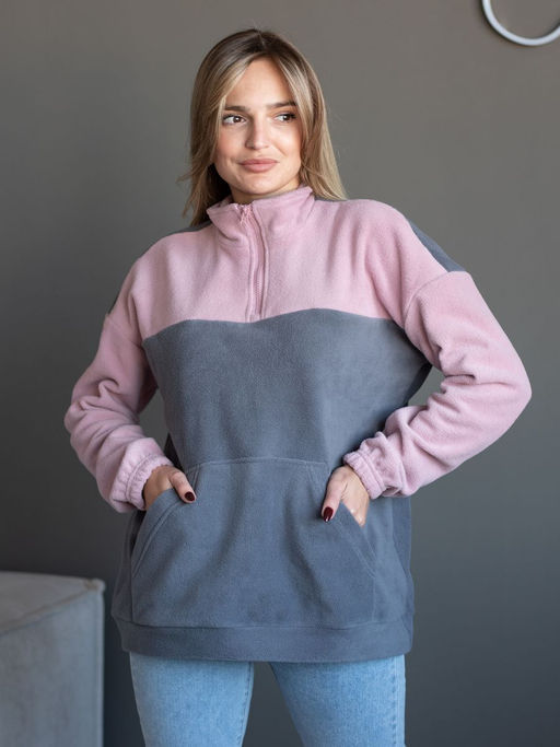 Джемпер женский 6368 пыльная роза, т.серый 770 Lets go - Let's go фото 4