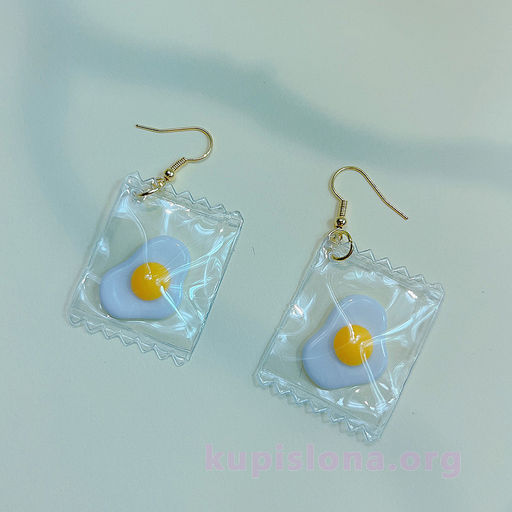 Серьги Глазунья