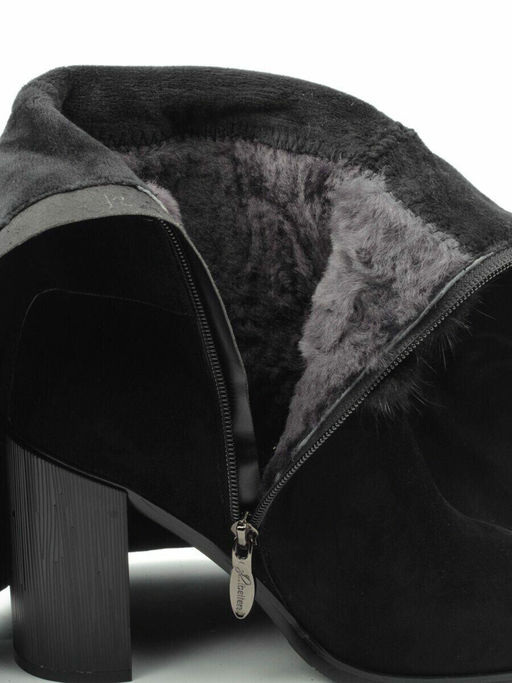 1686-1461MB-1 BLACK Сапоги зимние женские (натуральная замша, натуральный мех (еврозима)) - No name фото 13