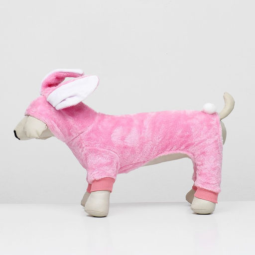 Комбинезон Зайка с капюшоном, размер L (ДС 35 см, ОГ 45 см, ОШ 35 см), розовый - Simaland фото 14