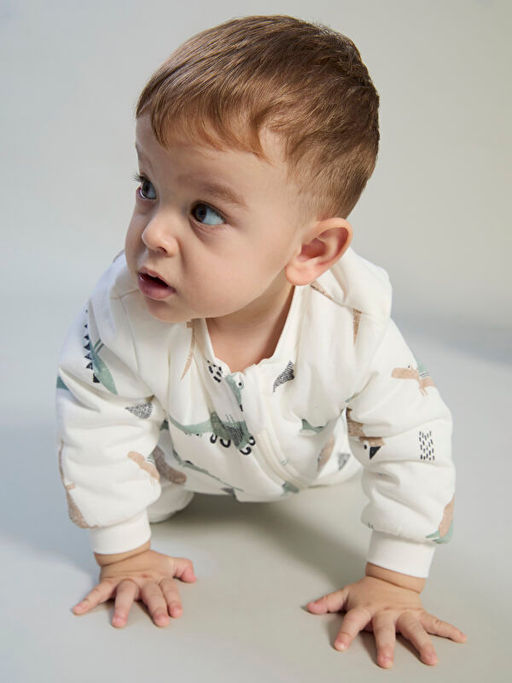 1 Tog Bask?l? Erkek Bebek Uyku Tulumu