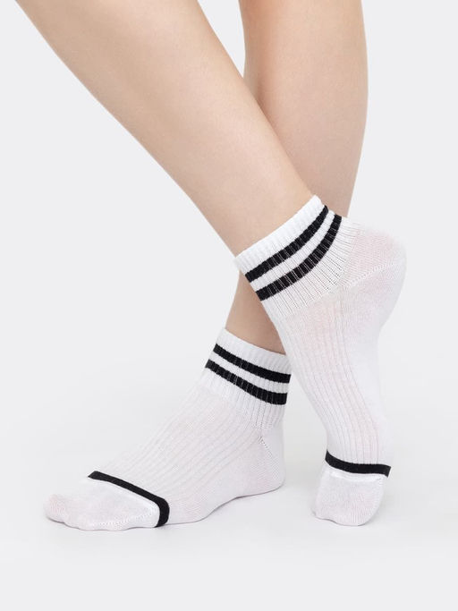 Цена за 5 пар! НОСКИ ЖЕНСКИЕ белый 366K-1643