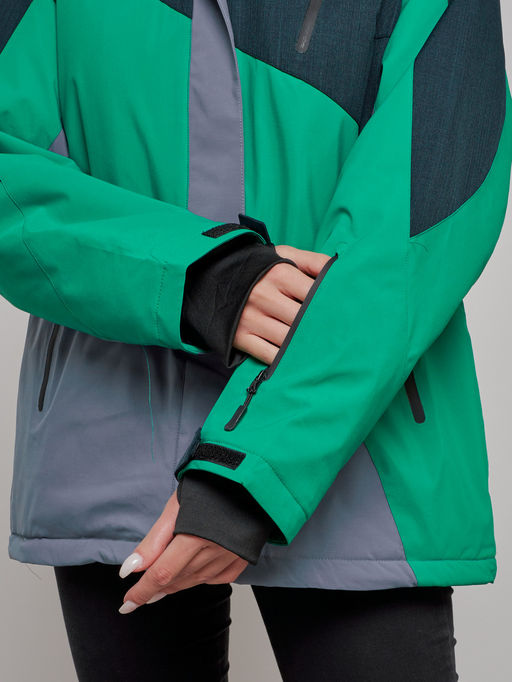 Горнолыжный костюм женский большого размера зимний черного цвета 02308Ch - Mtforce фото 11