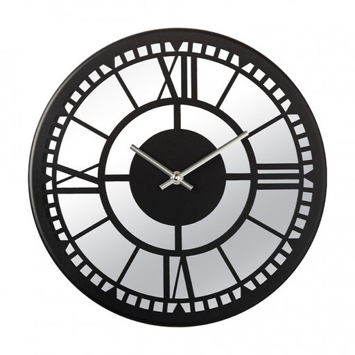 Часы настенные, интерьерные, бесшумные, d-32 см, металл с зеркалом