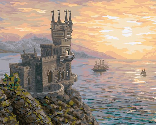 ФРЕЯ PNB/R1 №144 Набор для раскрашивания по номерам 50 х 40 см Ласточкино гнездо. Утро