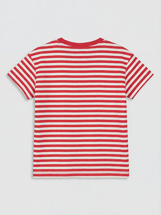 Bisiklet Yaka ?ilek Nak??l? K?z ?ocuk Ti??rt