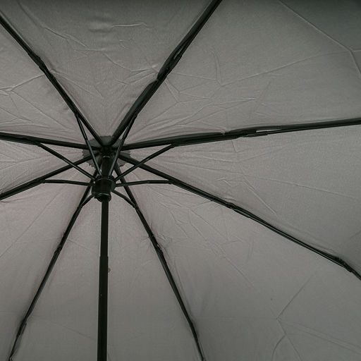 Зонт механический Моно с серебром ткань эпонж (полиэстер), 8 лучей, д/купола 92см, 3 сложения, 23,5см в сложенном виде, ручка с антискользящим покрытием, серый с серебряной нитью, 286гр (Китай) - Домашняя Мода фото 6