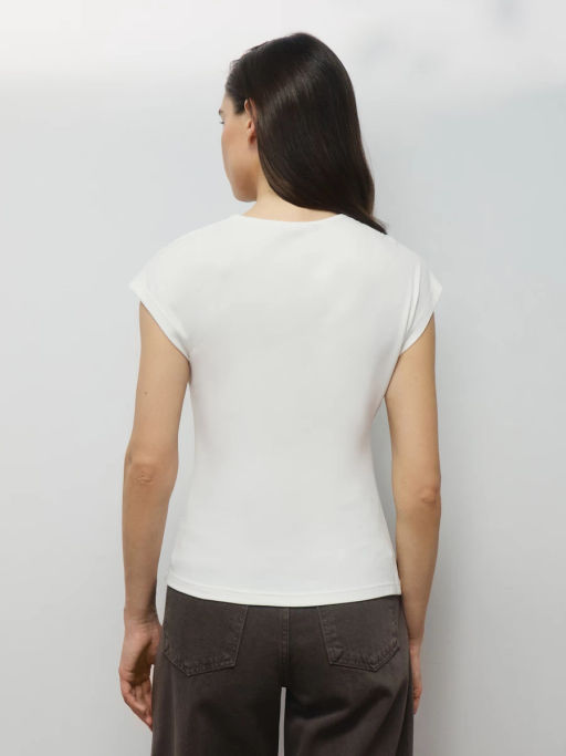 Футболка с драпировкой из вискозы / Zarina фото 6