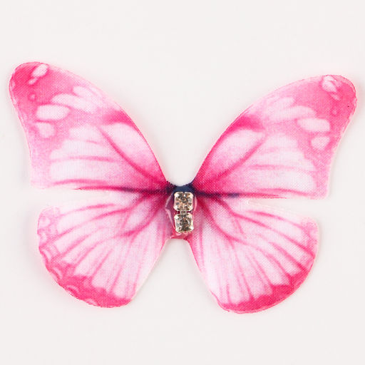 Декор для творчества «Бабочка», двухслойный, набор 12 шт., размер 1 шт. — 5×4 см, цвет розовый