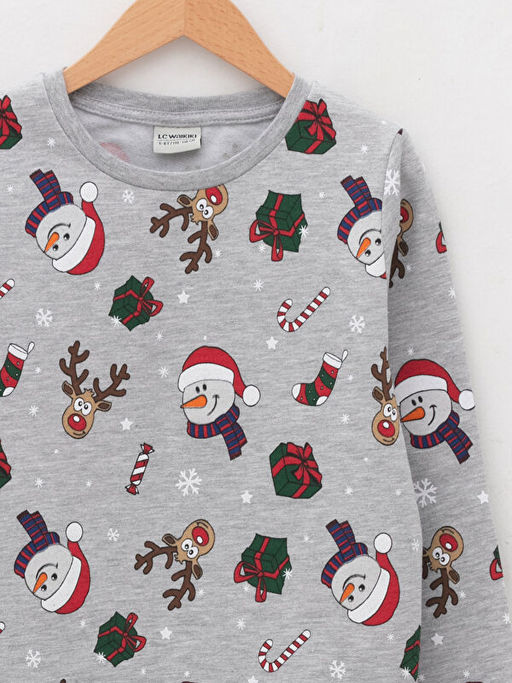 Bisiklet Yaka Y?lba?? Temal? Uzun Kollu Erkek ?ocuk Sweatshirt - Waikiki фото 3