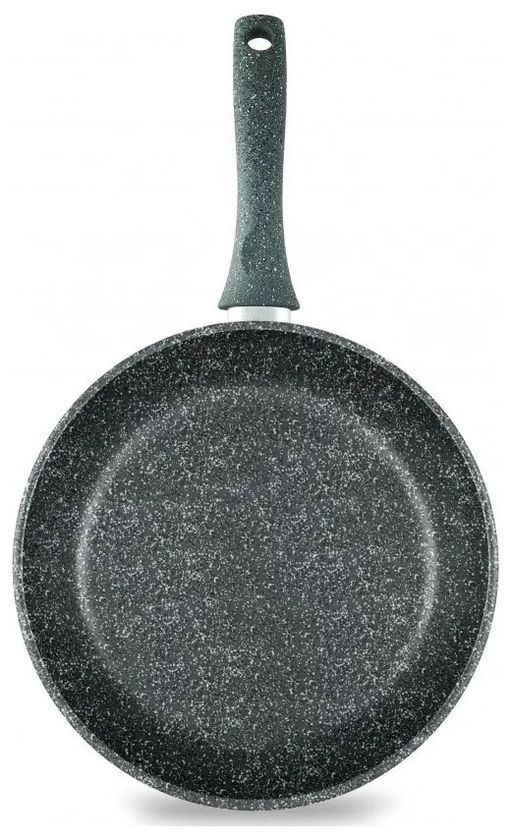 Сковорода Карелия Природные минералы, несъемная ручка, 22 см - Нева металл посуда фото 3