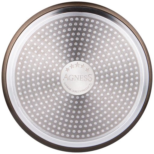 СКОВОРОДА AGNESS SPICY С МРАМОРНЫМ АНТИПРИГАР.ПОКРЫТИЕМ 28*5.8 СМ ЦВЕТ: ОЛИВКОВЫЙ  фото 4