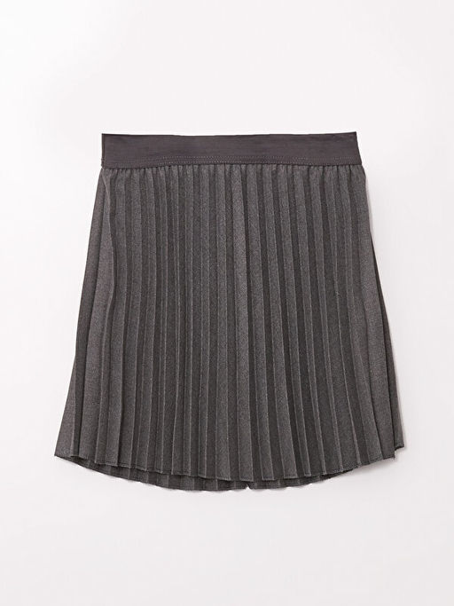 Beli Lastikli Pileli K?z ?ocuk Etek