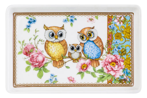 Масленка 13,5*9*6,5 см Совушки NEW BONE CHINA - Elan gallery фото 10