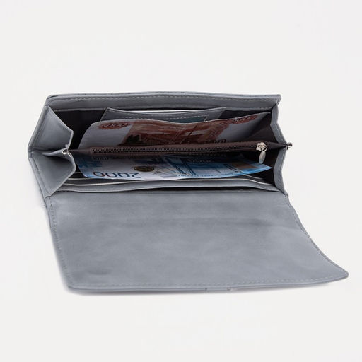 Кошелёк на магнитах, цвет серый - Simaland фото 4