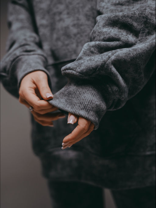 Ваниль худи женское (светло-серый варенка)