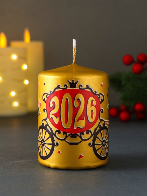 Свеча новогодняя пеньковая Лошадь. 2026, 6?6?8 см