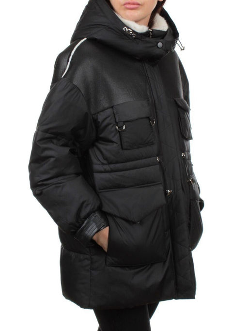 338-X01BLACK Куртка зимняя женская (200 гр. холлофайбер) - Fashion фото 2