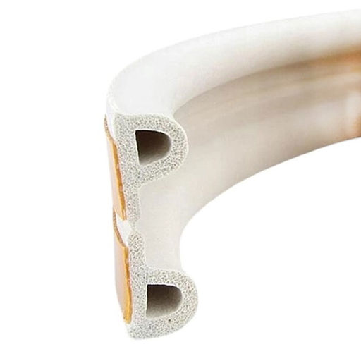 Уплотнитель резин.самокл.Р-проф. белый 9х5.5ммх100м