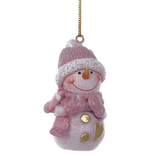 Фигурка декоративная подвесная "Снеговик", L4 W3 H6 см, 2в.