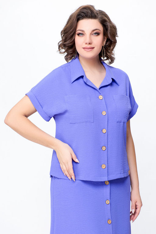 Блуза Swallow 803.2 черный+серебряный узор фото 524