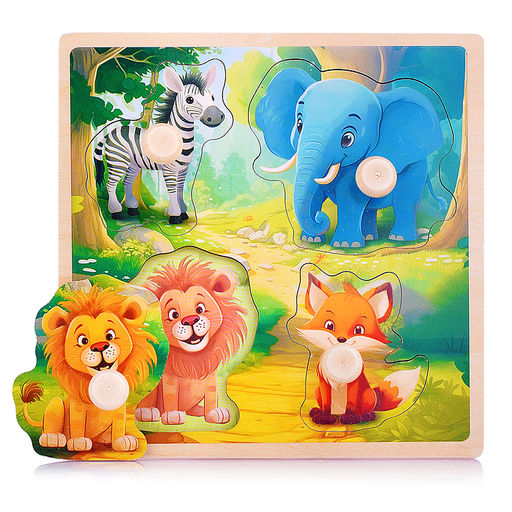 Пазл-вкладыш "Животные в лесу"