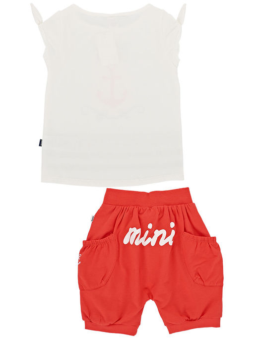 Комплект для девочки с шортами UD 3338/0475 коралловый - Mini maxi фото 5