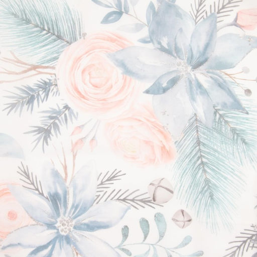 Тюль с подхватом и ламбрекеном Christmas flowers 250х200см, 100% п/э, вуаль - Этель фото 3