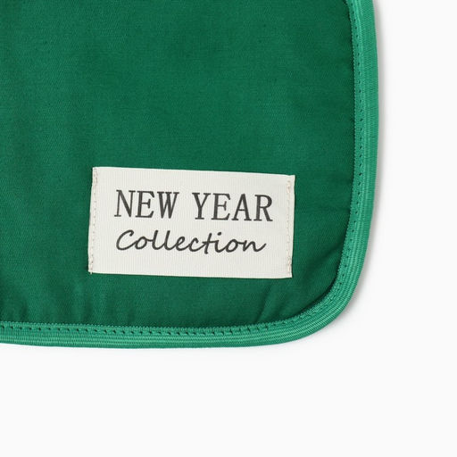 Набор кухонный Этель New year collection цвет зелёный, варежка 18?29 см, прихватка 19?19 см,100% хлопок