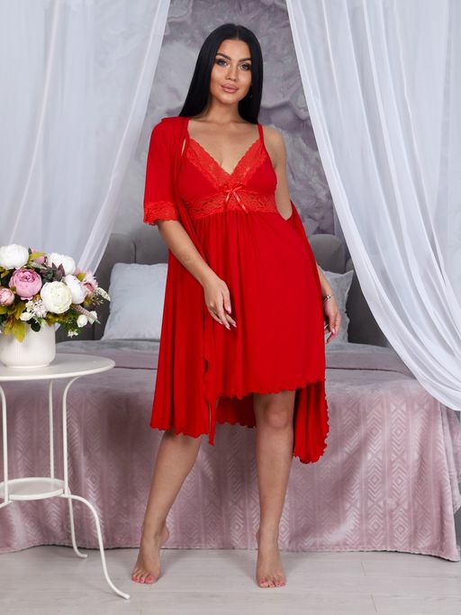 509-ХС ЖЕНСКИЙ КОМПЛЕКТ ДВОЙКА (Красный) - А-дина фото 3