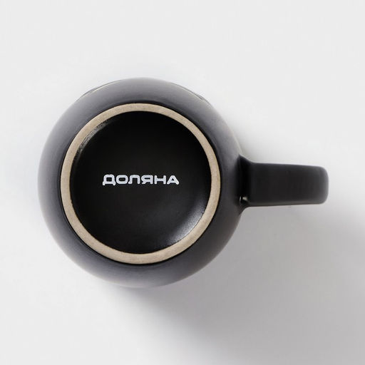 Кружка Доляна «Кот чёрный», 400 мл, керамика, цвет чёрный