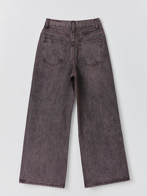 Джинсы для девочек коричневые Wide leg - Mark formelle фото 10