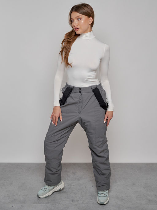 Полукомбинезон утепленный женский большого размера светло-серого цвета 1332SS - Chunmai фото 9