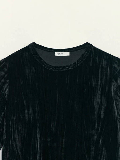 Футболка с коротким рукавом из бархата / Zarina