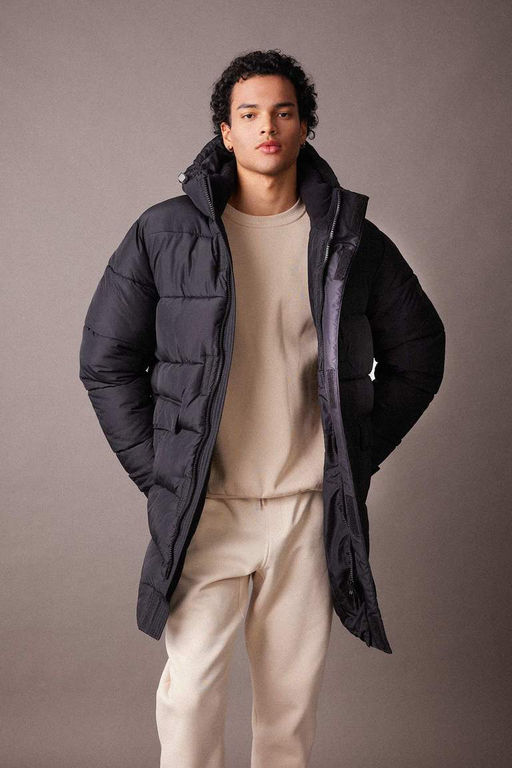 Парка-пуховик из шелковой ткани с водоотталкивающим эффектом DeFactoFit и капюшоном  фото 3