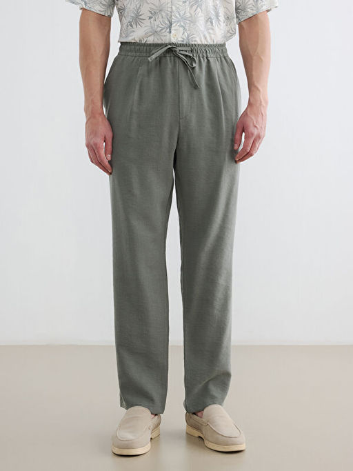 Брюки мужские Regular Fit льняного вида