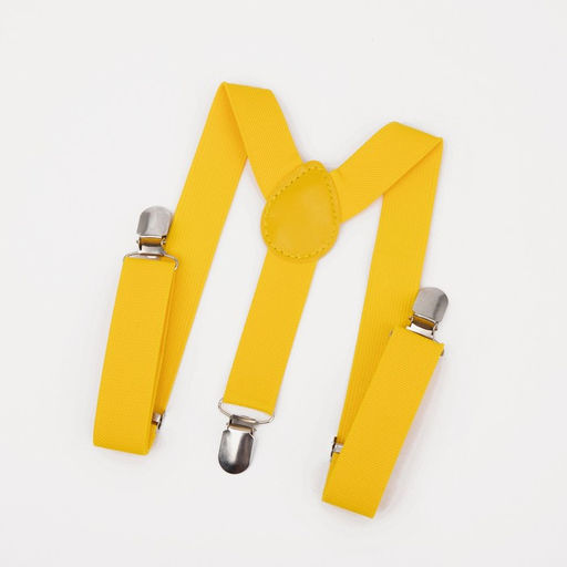 Подтяжки детские «Выбражулька», ширина 2.5 см, бабочка, жёлтая