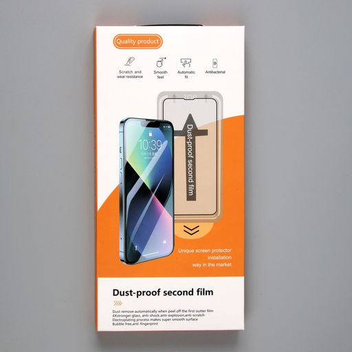 Защитное стекло для iPhone 14 Pro Max, рамка для установки, полный клей, 9H, 0.33 мм - Simaland фото 4