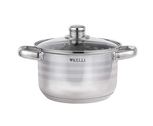 Кастрюля нерж. 5,5 л "Kelli", арт. KL-4293-24