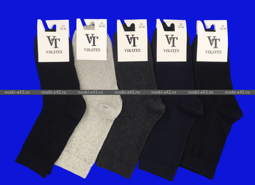 Цена за 10 пар. Викатекс VIKATEX носки мужские с лайкрой арт. 1ВС1 черные 25 (38-40)  фото 7