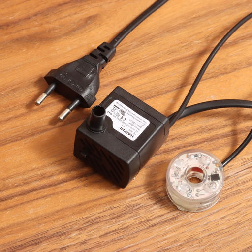 Фонтан настольный «Бочки под деревом с мельницей на камнях», 25×15 см, с подсветкой