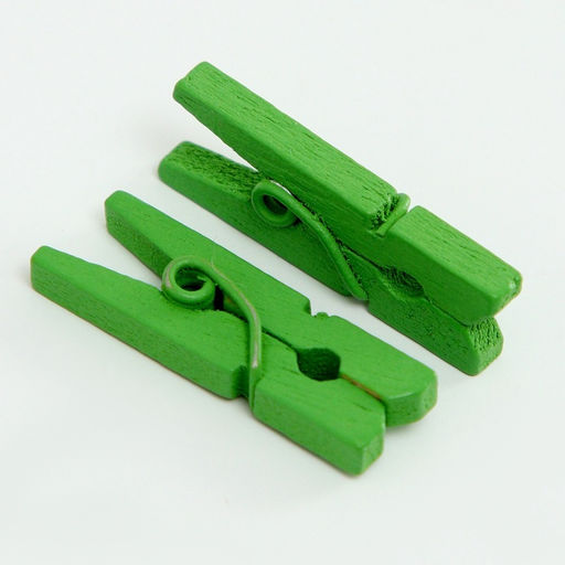 Набор прищепок для декора 50 шт., зелёные — 2,5 см