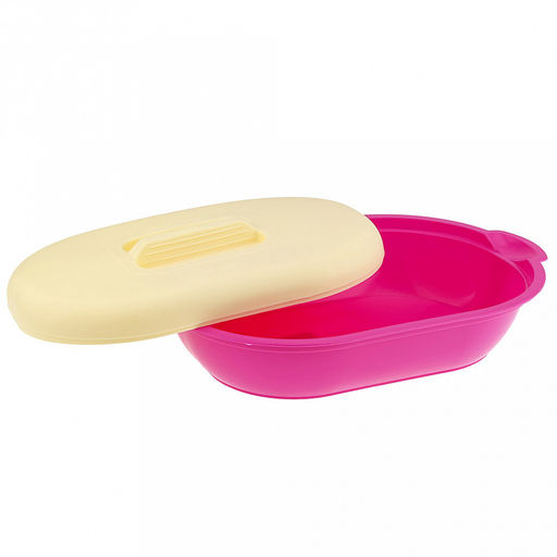 Хлебница пластмассовый 36х24х10см, с крышкой, полипропилен, цвета микс (Россия)